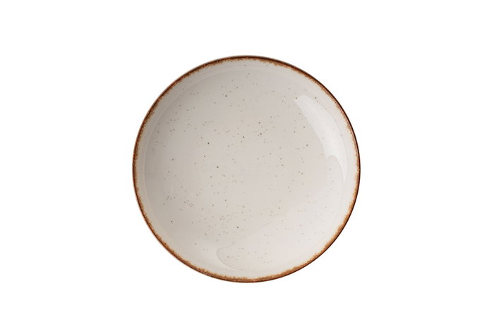 Hermia GBSATN24KY458KH Vajilla de Porcelana 24 Piezas Blanco y Marrón